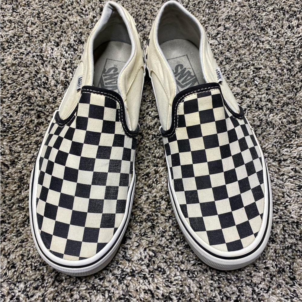Vans Unisex Checkerboard Frappe/True White Slip-On